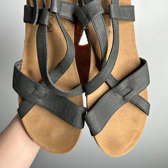 Bearpaw Black strappy cork wedge sandals size 10‎ - Picture 5 of 7